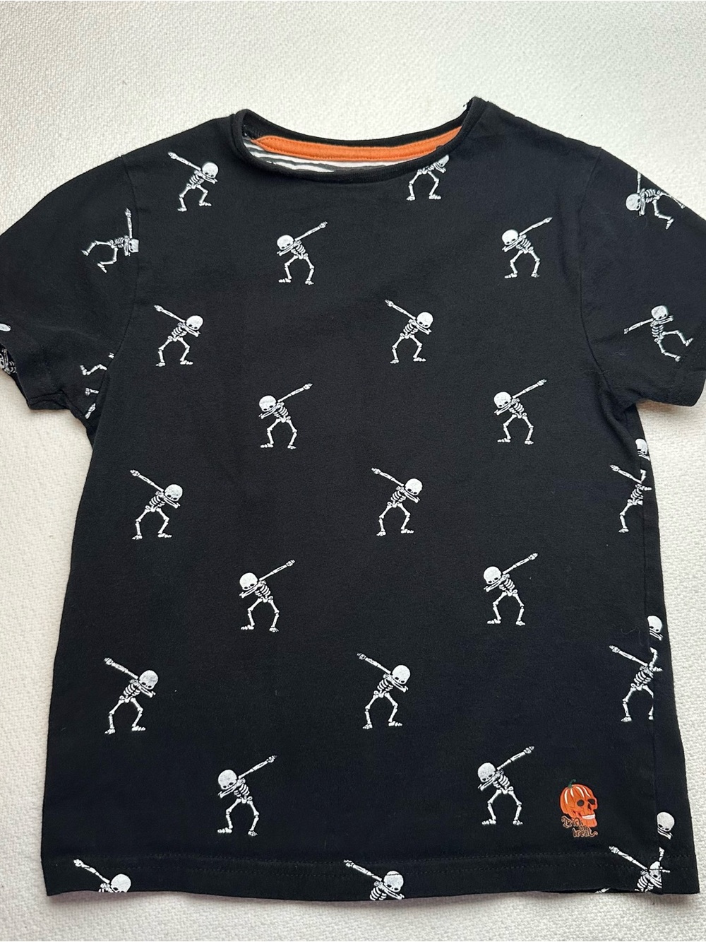 Denim & Flower by Ricky Singh Dancing Skeleton Tee (Black) Size 5/6